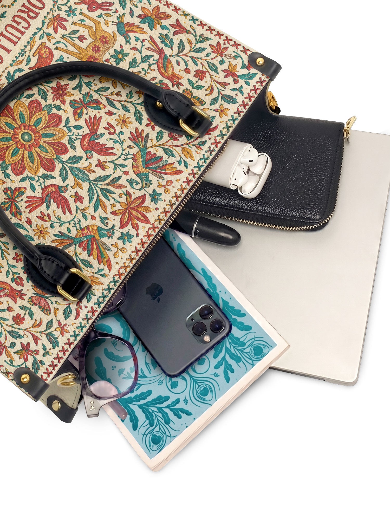 "Orgullosa de donde vengo" ver.2 Leather Handbag - interior | Paleta Bags