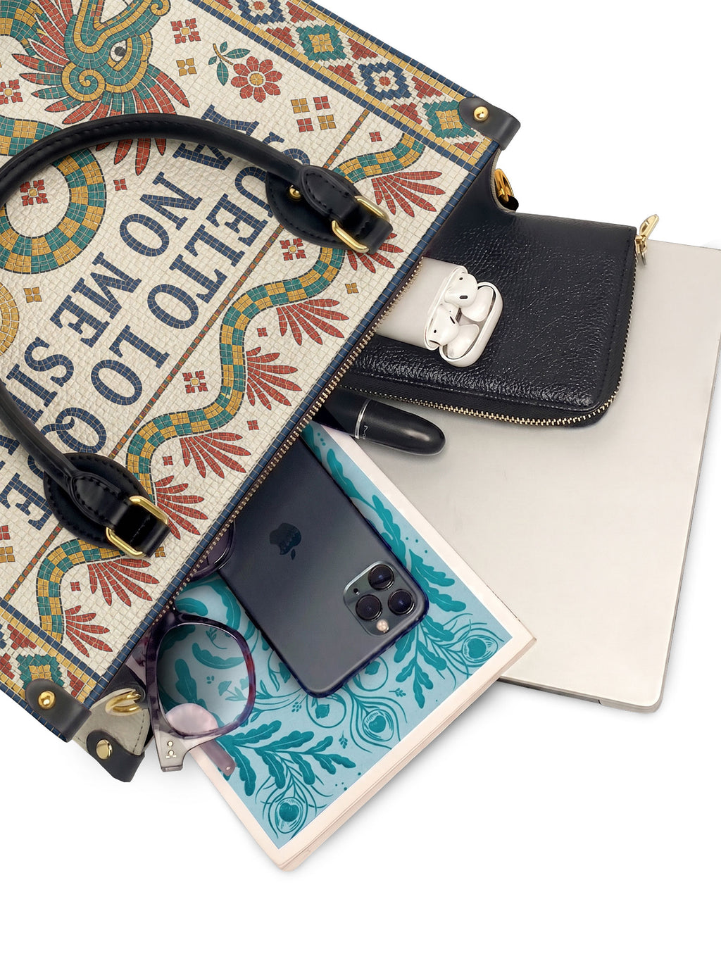 "Suelto lo que ya no me sirve" ver.1 Leather Handbag - interior | Paleta Bags