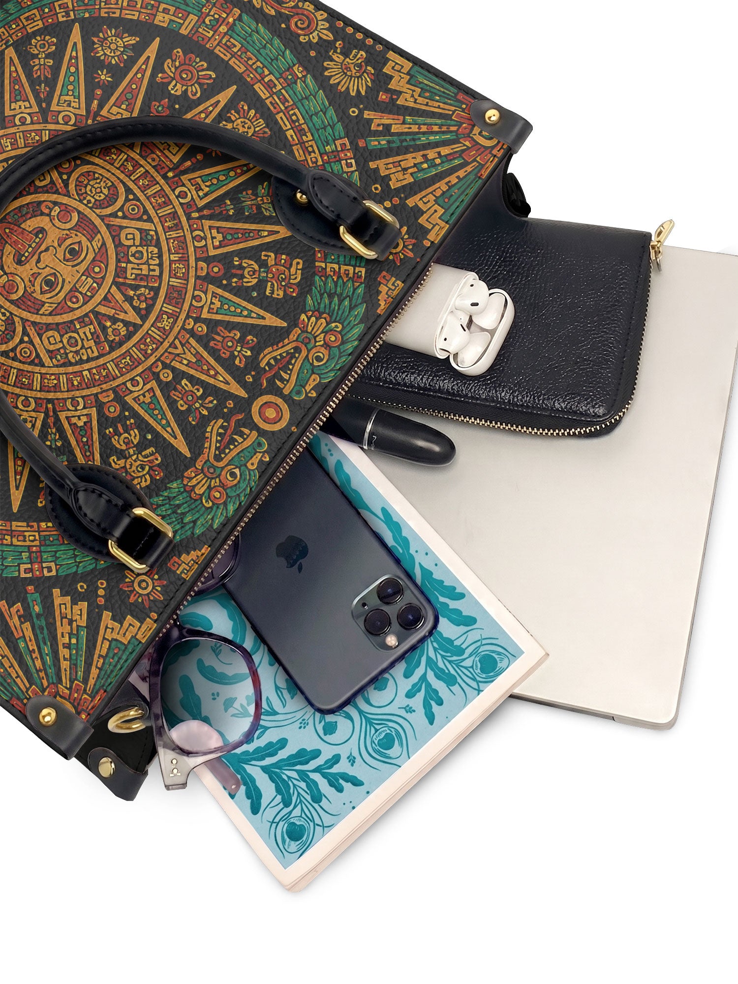 "Mi cultura es mi poder" ver.1 Leather Handbag - interior | Paleta Bags