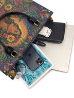 "Soy hija de la tierra" ver.4 Leather Handbag - interior | Paleta Bags