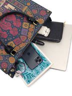 "Llevo a mis ancestros en la sangre" ver.1 Leather Handbag - interior | Paleta Bags