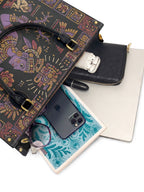 "El dolor me enseñó a ser fuerte" ver.4 Leather Handbag - interior | Paleta Bags