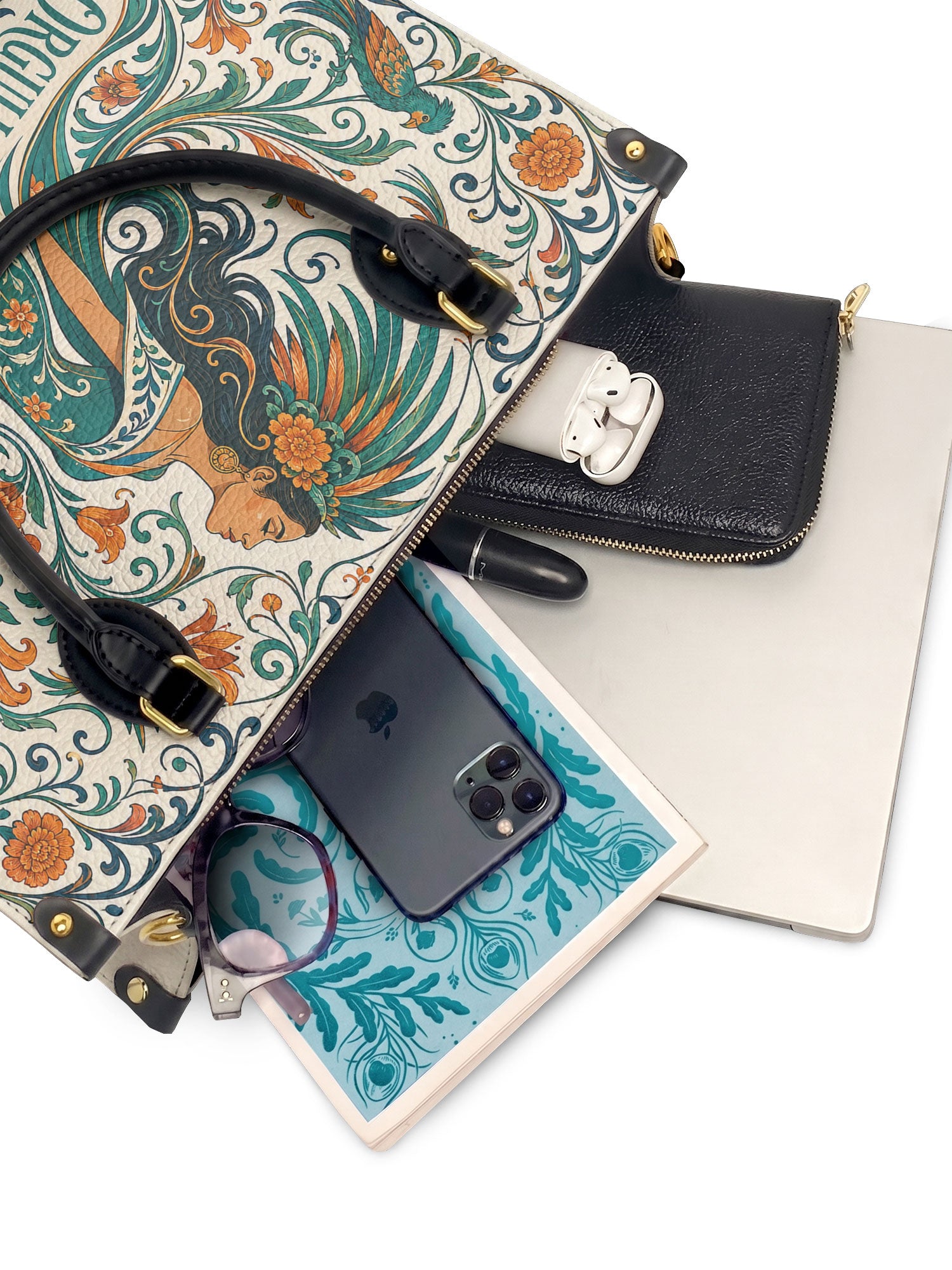 "Orgullosa de donde vengo" ver.3 Leather Handbag - interior | Paleta Bags
