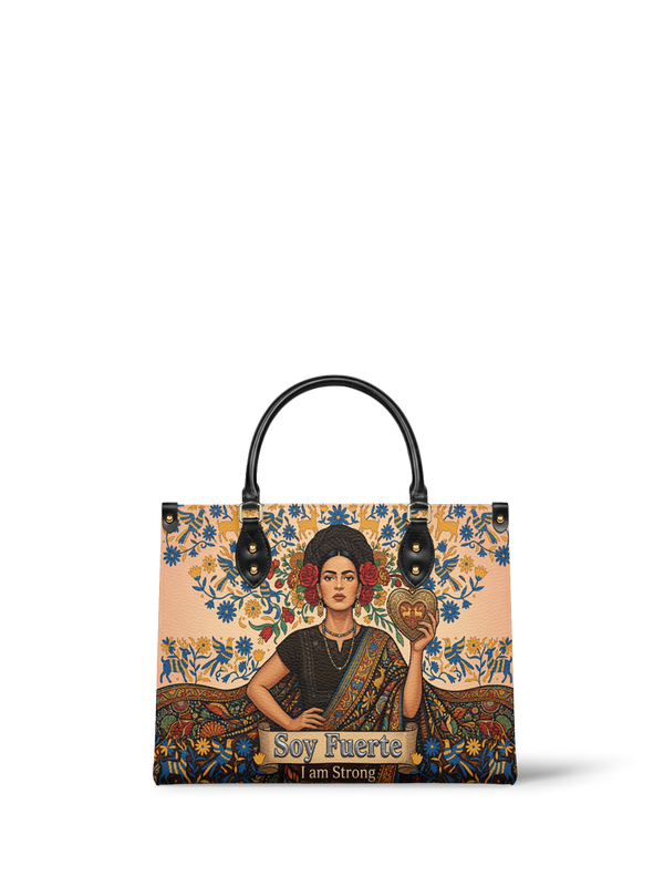 "Soy Fuerte" ver.3 Leather Handbag