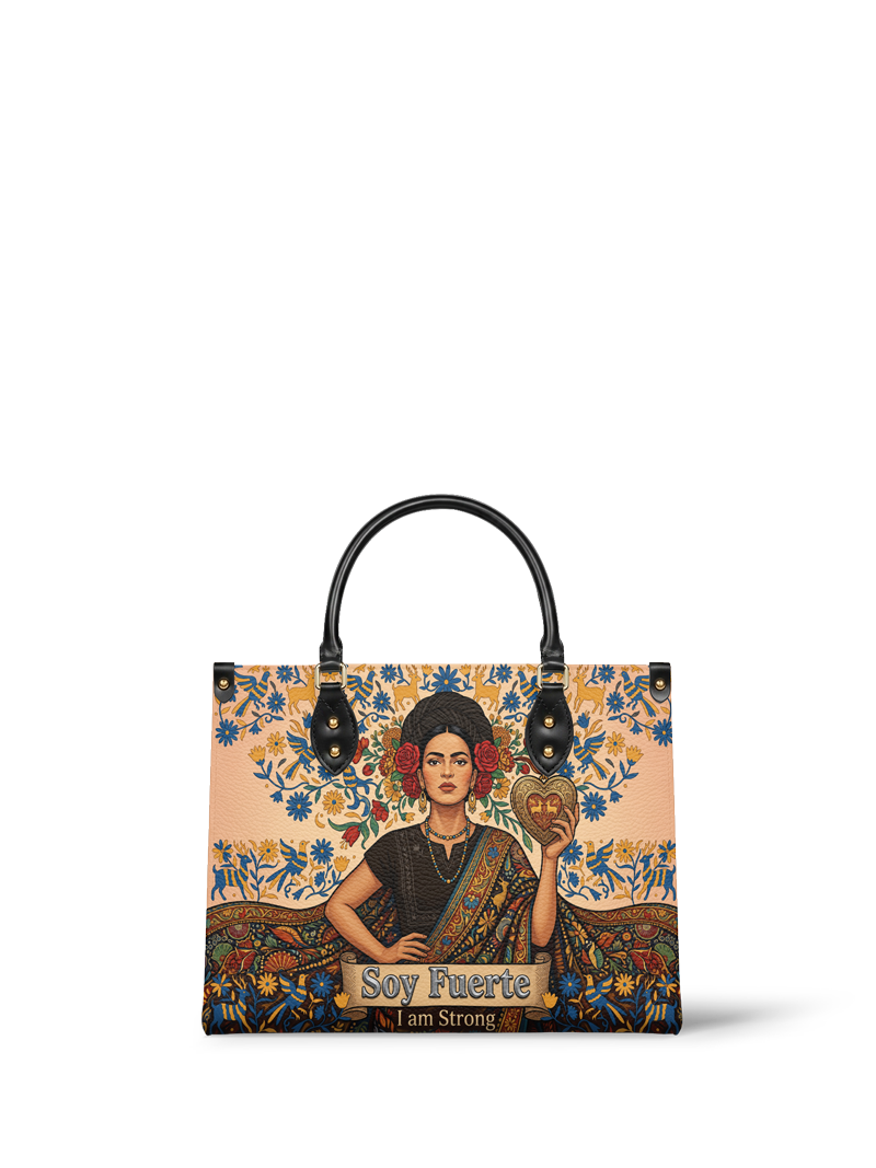"Soy Fuerte" ver.3 Leather Handbag