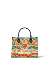 "Soy digna de amor y respeto" ver.1 Leather Handbag