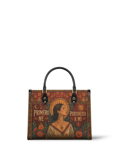 "Primero me pertenezco a mí" ver.1 Leather Handbag
