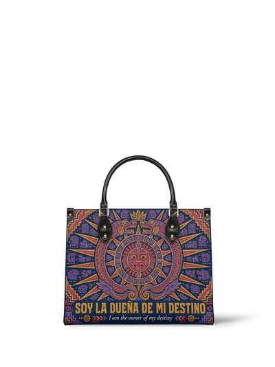 "Soy la dueña de mi destino" ver.1 Leather Handbag