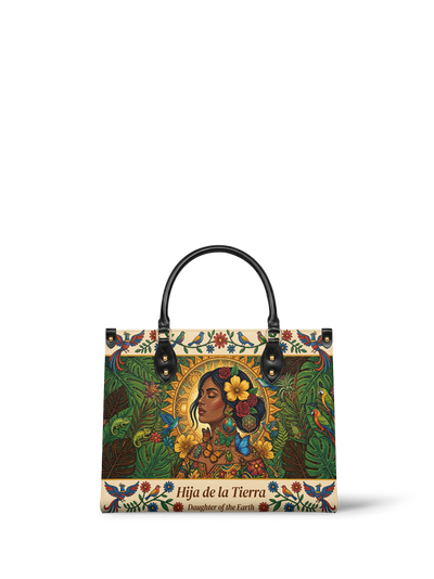 "Soy hija de la tierra" ver.6 Leather Handbag