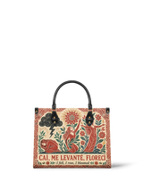 "Caí, me levanté, florecí" ver.2 Leather Handbag