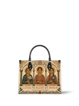 "Llevada por mujeres que inspiran" ver.1 Leather Handbag