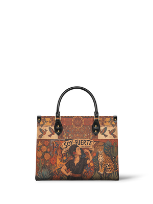 "Soy Fuerte" ver.1 Leather Handbag