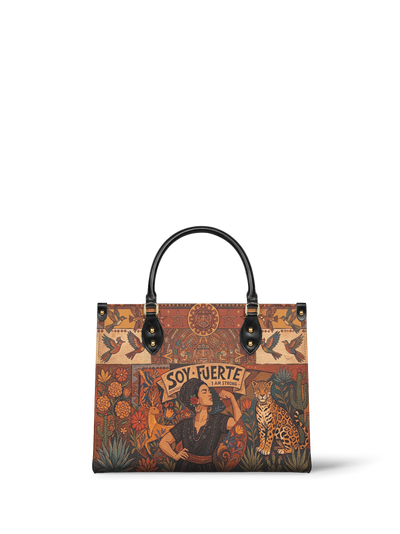 "Soy Fuerte" ver.1 Leather Handbag