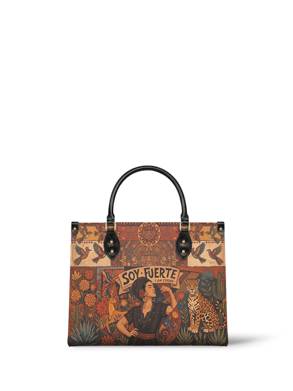 "Soy Fuerte" ver.1 Leather Handbag