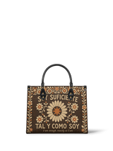 "Soy suficiente, tal y como soy" ver.6 Leather Handbag