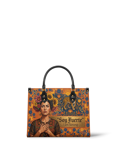 "Soy Fuerte" ver.2 Leather Handbag