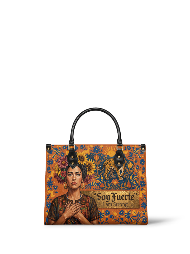 "Soy Fuerte" ver.2 Leather Handbag