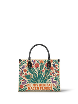 "De mis heridas nacen flores" ver.4 Leather Handbag