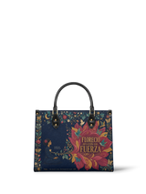 "Sanó en silencio, floreció con fuerza" ver.2 Leather Handbag