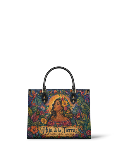 "Soy hija de la tierra" ver.4 Leather Handbag
