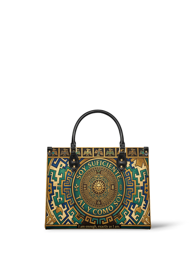 "Soy suficiente, tal y como soy" ver.10 Leather Handbag