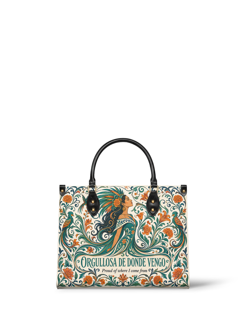 "Orgullosa de donde vengo" ver.3 Leather Handbag