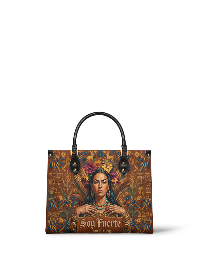 "Soy Fuerte" ver.4 Leather Handbag