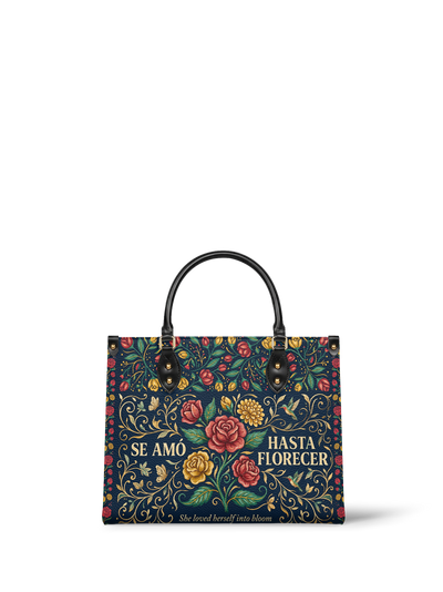 "Se amó hasta florecer" ver.6 Leather Handbag