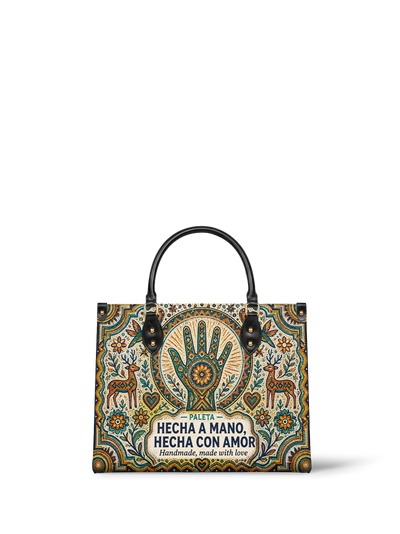 "Hecha a mano, hecha con amor" ver.3 Leather Handbag