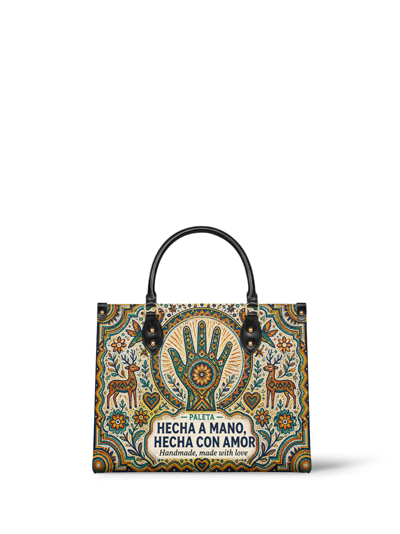 "Hecha a mano, hecha con amor" ver.3 Leather Handbag