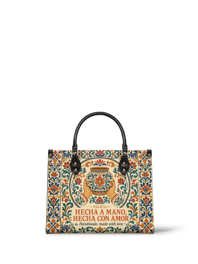 "Hecha a mano, hecha con amor" ver.2 Leather Handbag