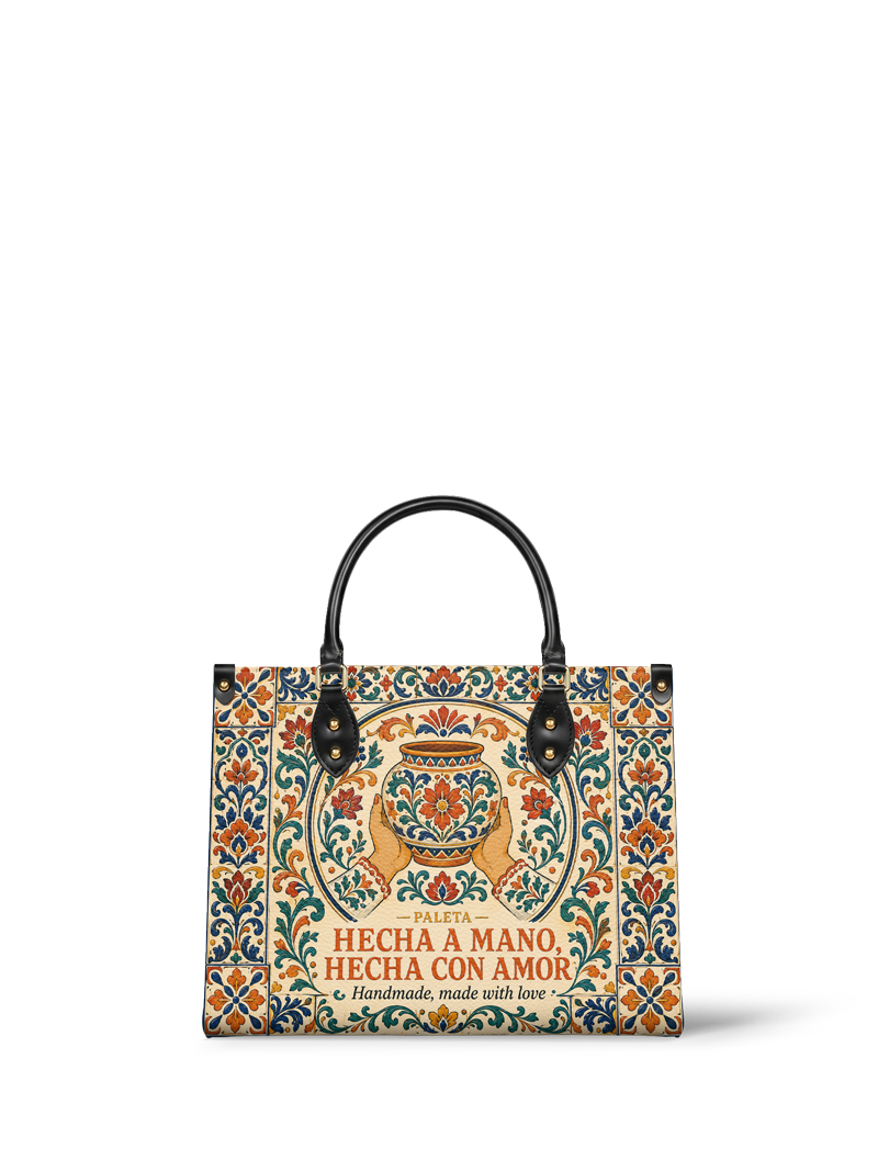 "Hecha a mano, hecha con amor" ver.2 Leather Handbag