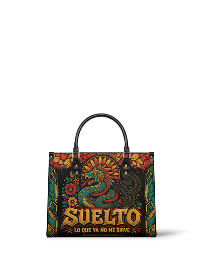 "Suelto lo que ya no me sirve" ver.2 Leather Handbag