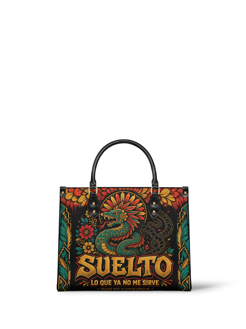 "Suelto lo que ya no me sirve" ver.2 Leather Handbag