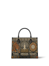 "Feroz. Arraigada. Radiante" ver.4 Leather Handbag