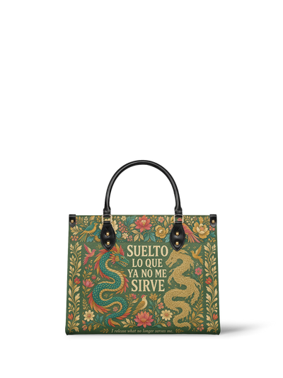"Suelto lo que ya no me sirve" ver.3 Leather Handbag