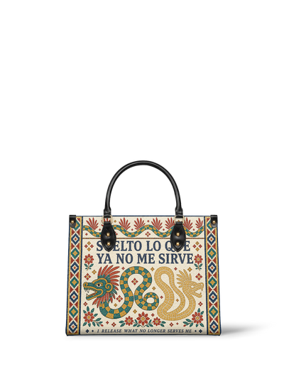"Suelto lo que ya no me sirve" ver.1 Leather Handbag
