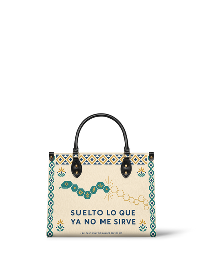 "Suelto lo que ya no me sirve" ver.4 Leather Handbag