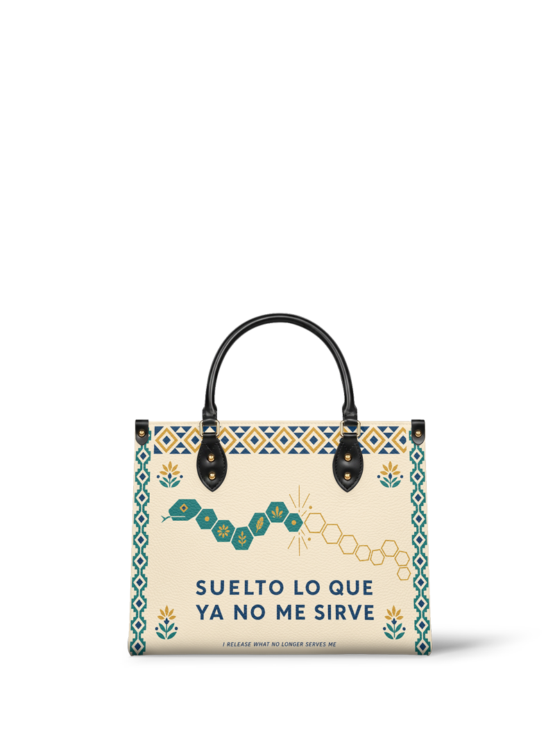 "Suelto lo que ya no me sirve" ver.4 Leather Handbag