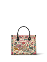 "De las manos de nuestras abuelas a las nuestras" ver.1 Leather Handbag