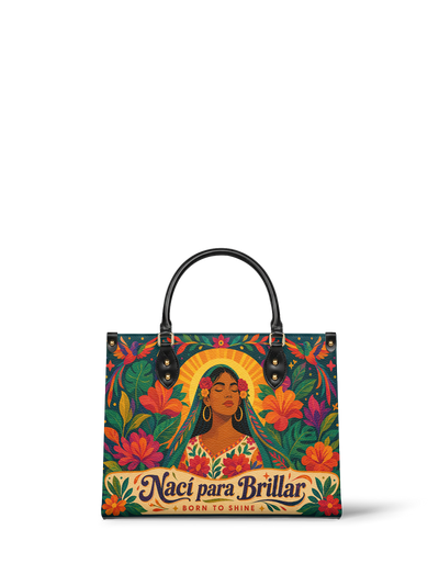 "Nací para brillar" ver.4 Leather Handbag
