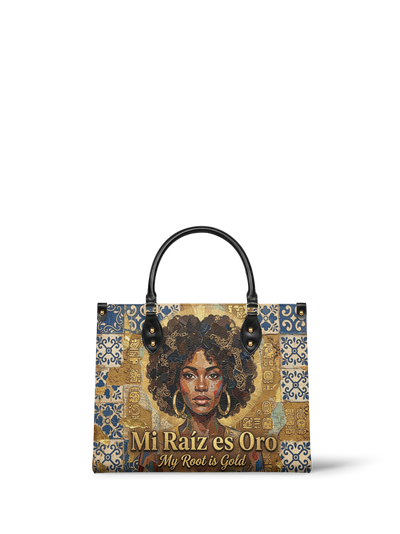 "Mi Raíz es Oro" ver.3 Leather Handbag
