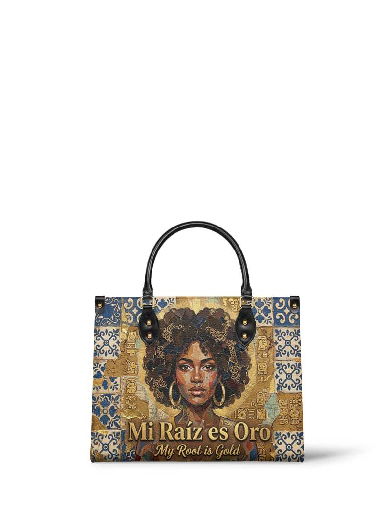 "Mi Raíz es Oro" ver.3 Leather Handbag