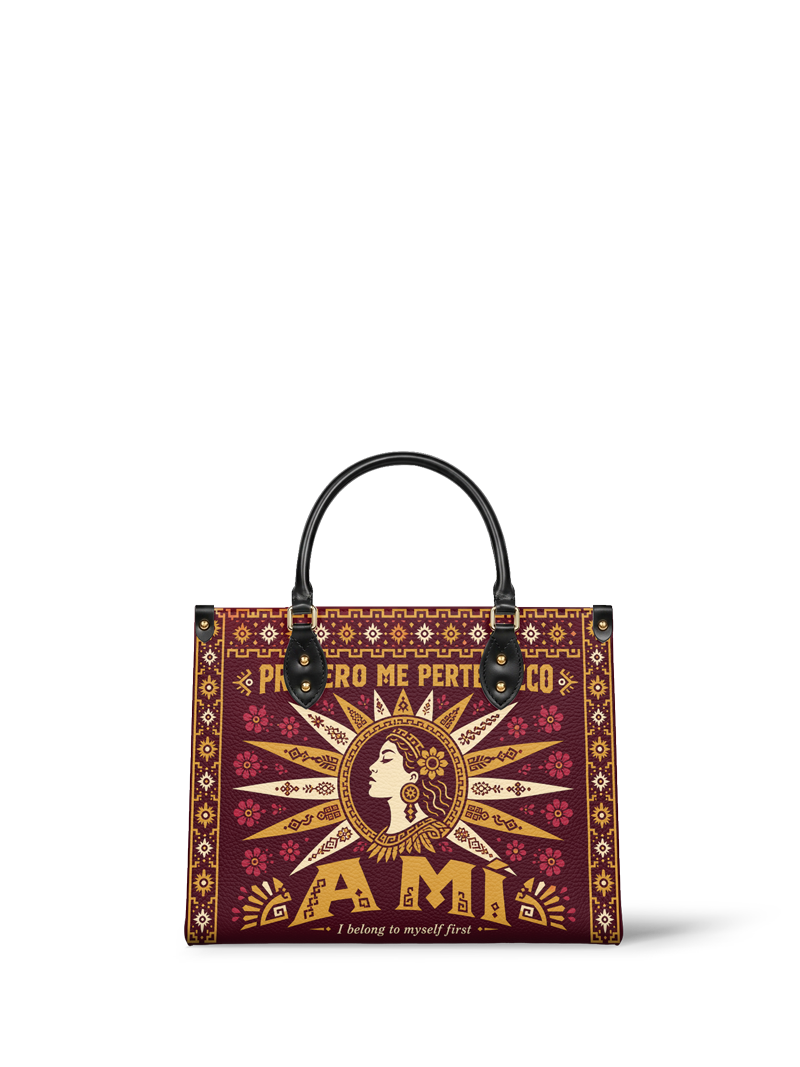"Primero me pertenezco a mí" ver.5 Leather Handbag