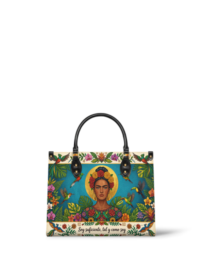 "Soy suficiente, tal y como soy" ver.11 Leather Handbag