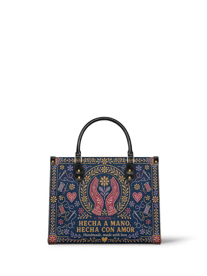 "Hecha a mano, hecha con amor" ver.4 Leather Handbag