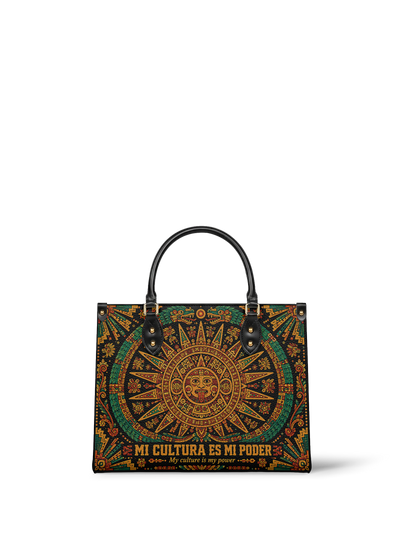 "Mi cultura es mi poder" ver.1 Leather Handbag
