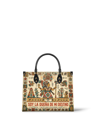 "Soy la dueña de mi destino" ver.3 Leather Handbag
