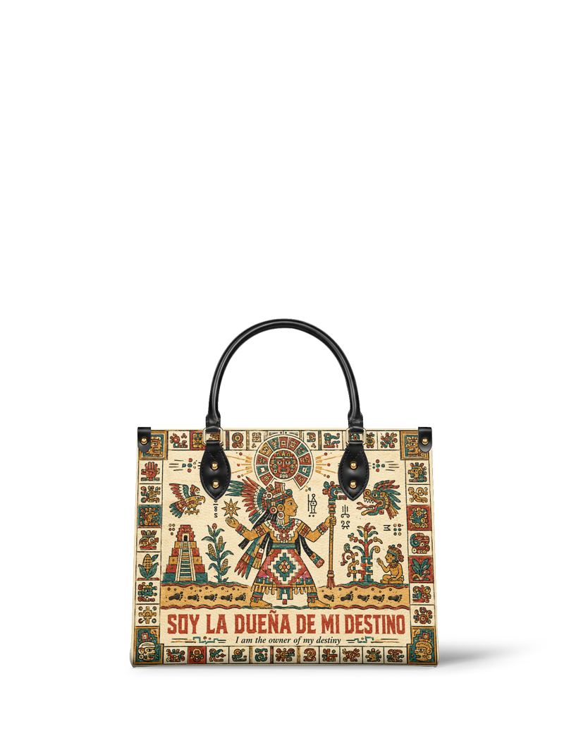 "Soy la dueña de mi destino" ver.3 Leather Handbag