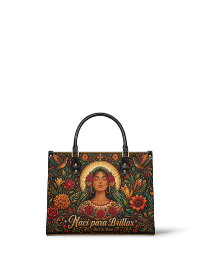 "Nací para brillar" ver.3 Leather Handbag